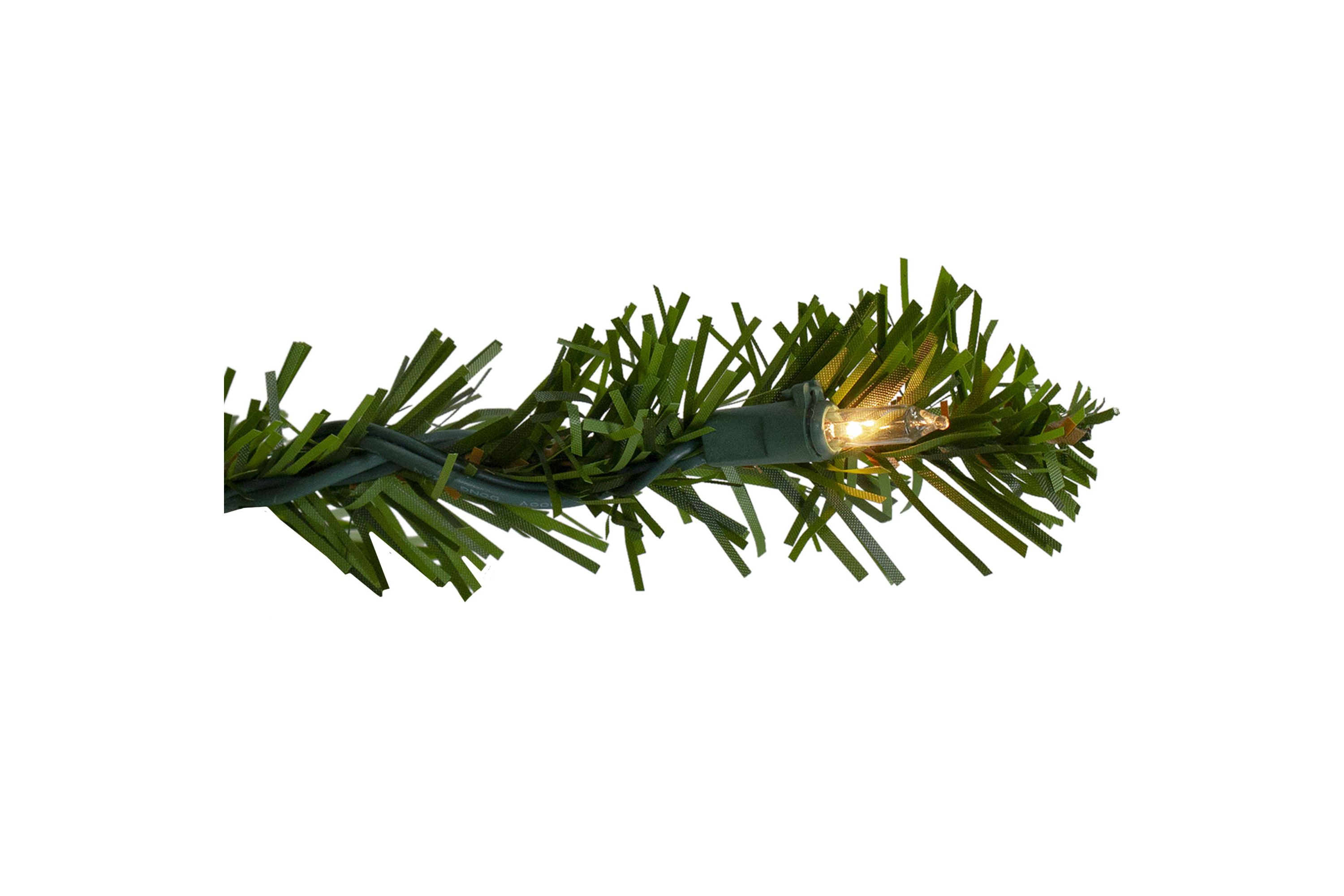 7.5 Pre-Lit Medium Canadian Pine Artificial Christmas Wall Tree - Clear Lights