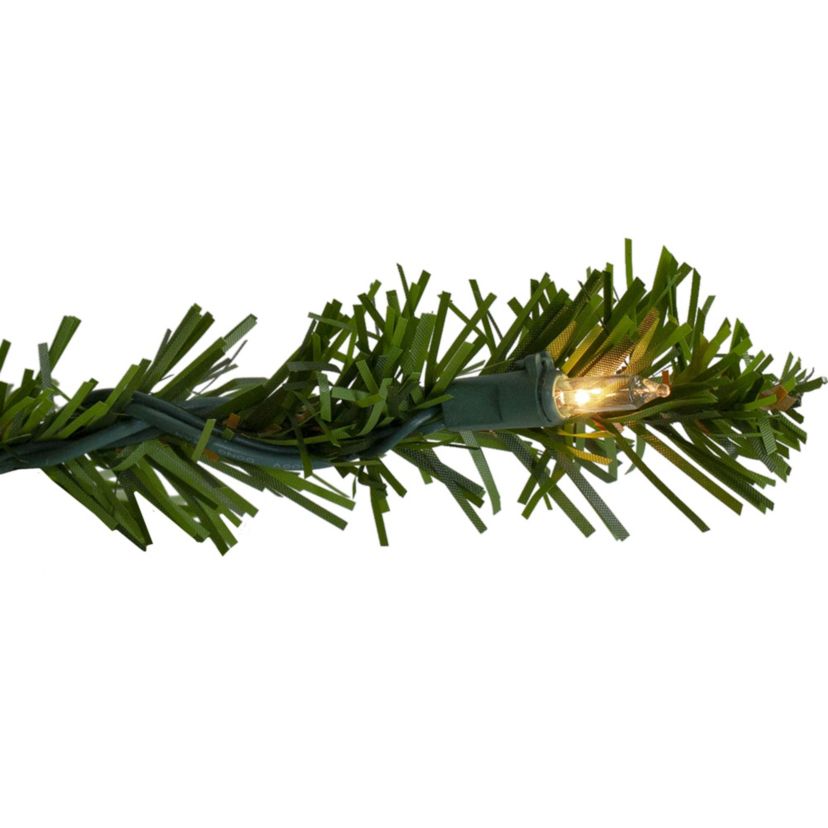 7.5 Pre-Lit Medium Canadian Pine Artificial Christmas Wall Tree - Clear Lights