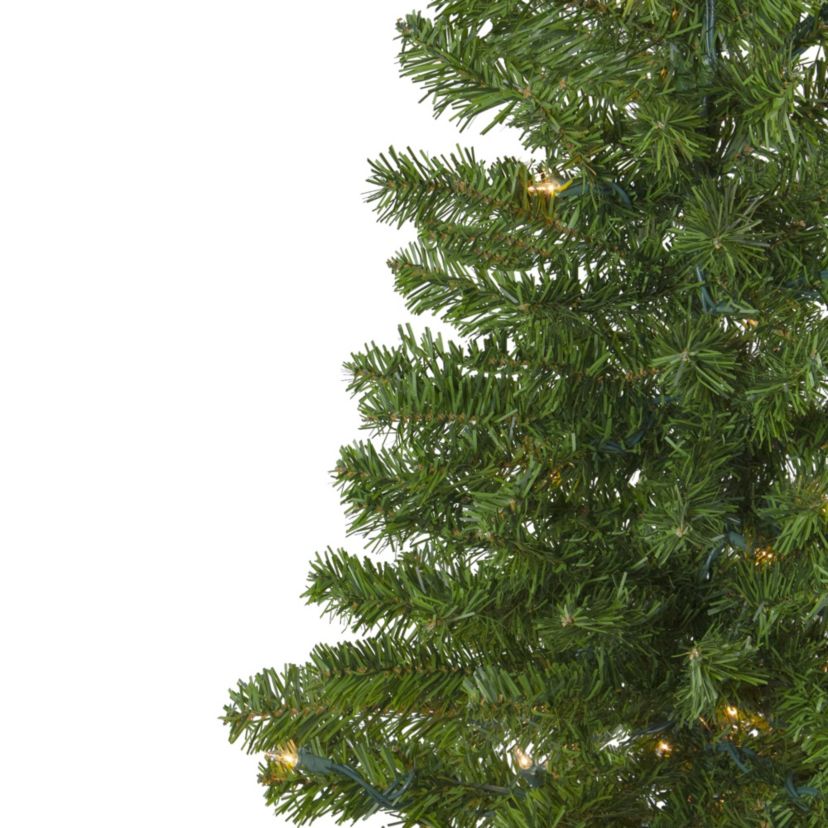 7.5 Pre-Lit Medium Canadian Pine Artificial Christmas Wall Tree - Clear Lights