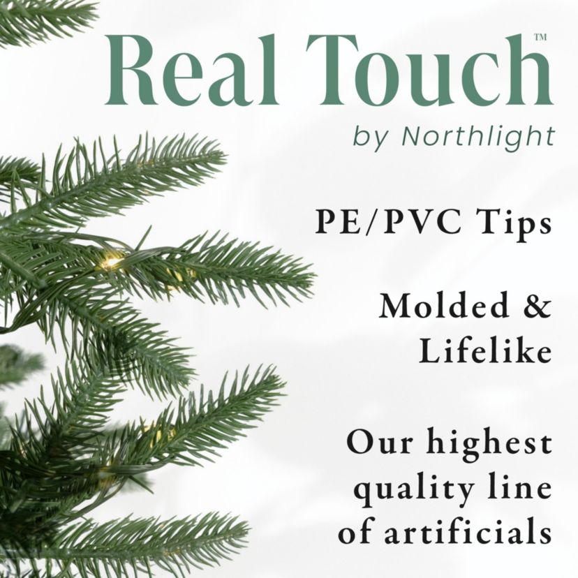 Real Touch™️ Pre-Lit Mixed Rosemary Pine Artificial Christmas Garland - 9 x 14" - Warm White LED Lights