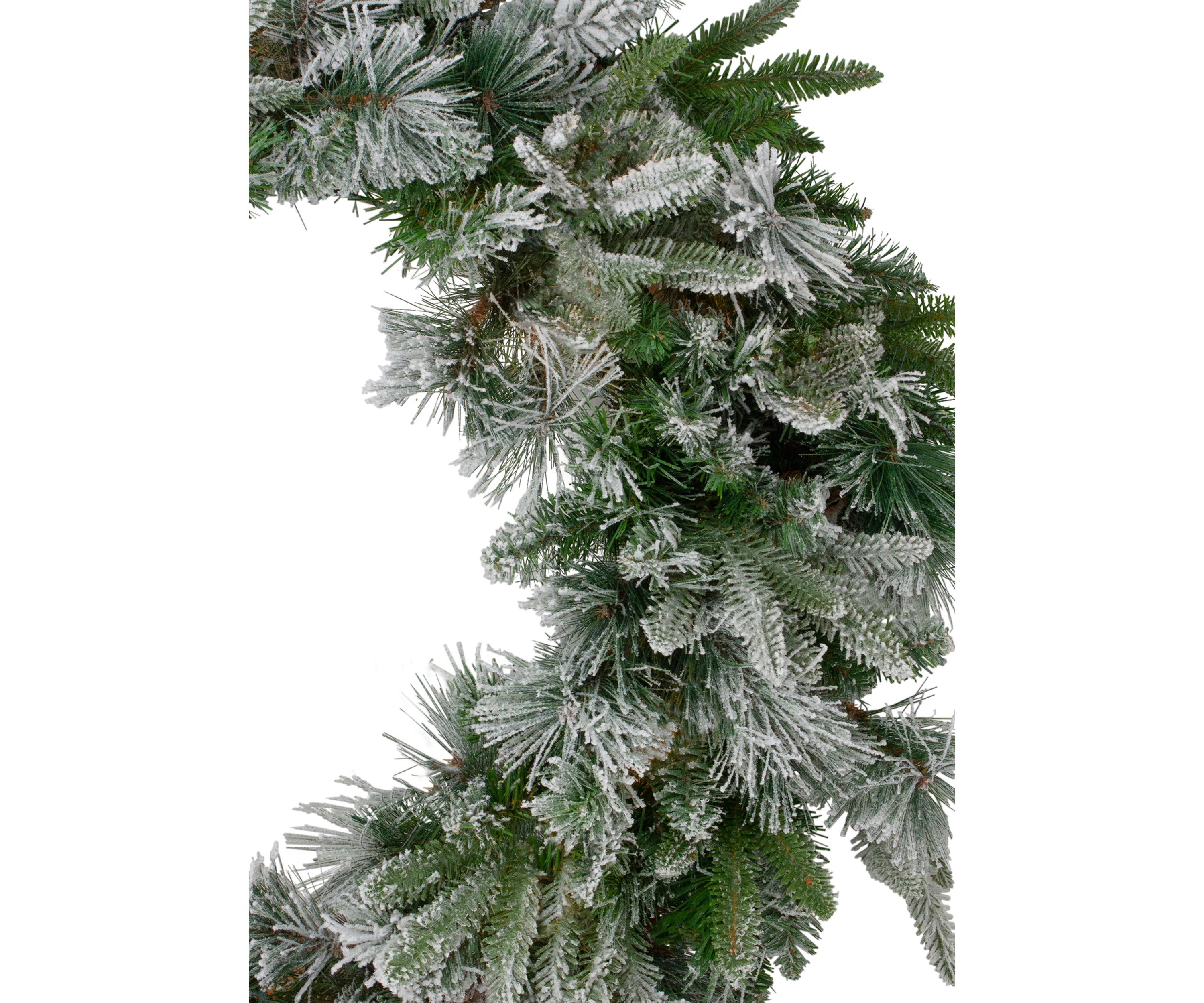 Flocked Rosemary Emerald Angel Pine Artificial Christmas Wreath - 30-Inch  Unlit