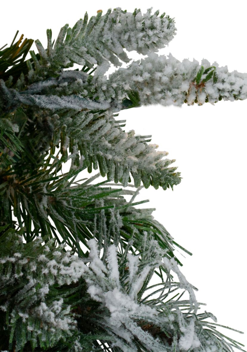 Flocked Rosemary Emerald Angel Pine Artificial Christmas Wreath - 30-Inch  Unlit