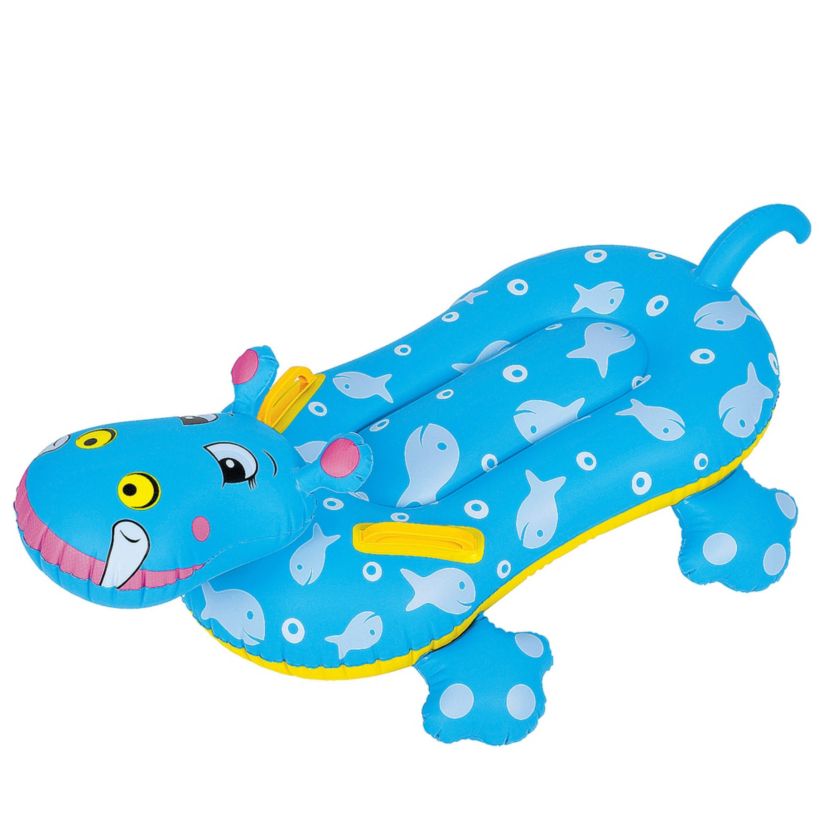 3 Blue Childrens Inflatable Hippo Swimming Pool Rider