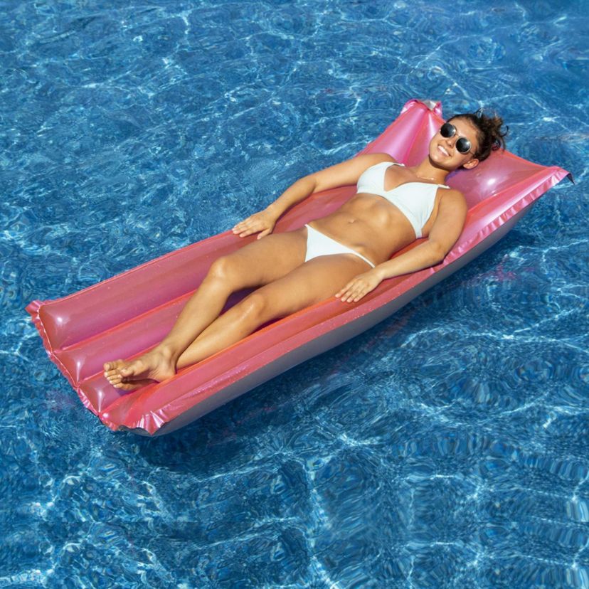Inflatable Reflective Sun Tanner Pool Float - 72" - Pink
