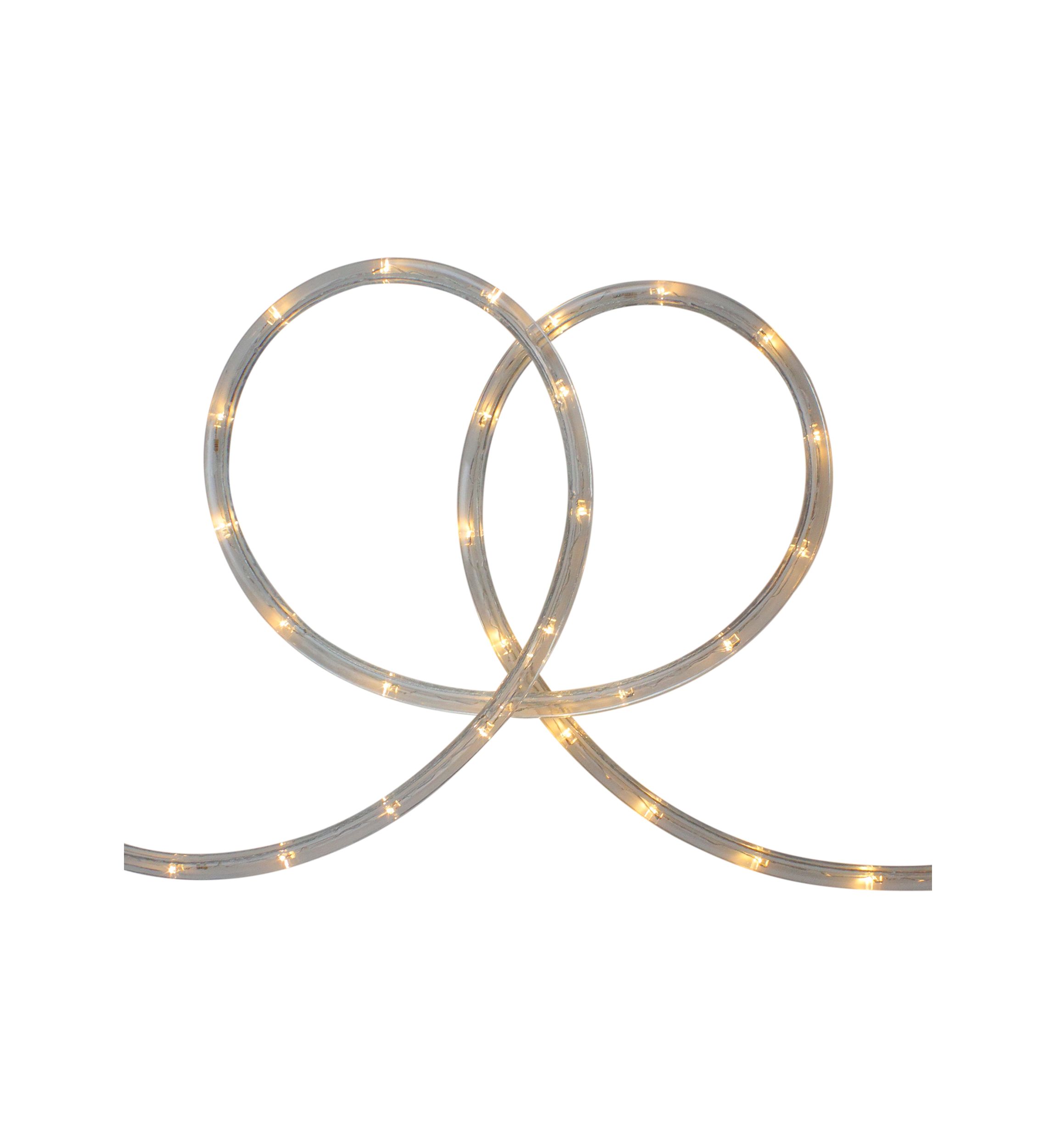 Warm White LED Outdoor Flexible Christmas Rope Light Set  18ft