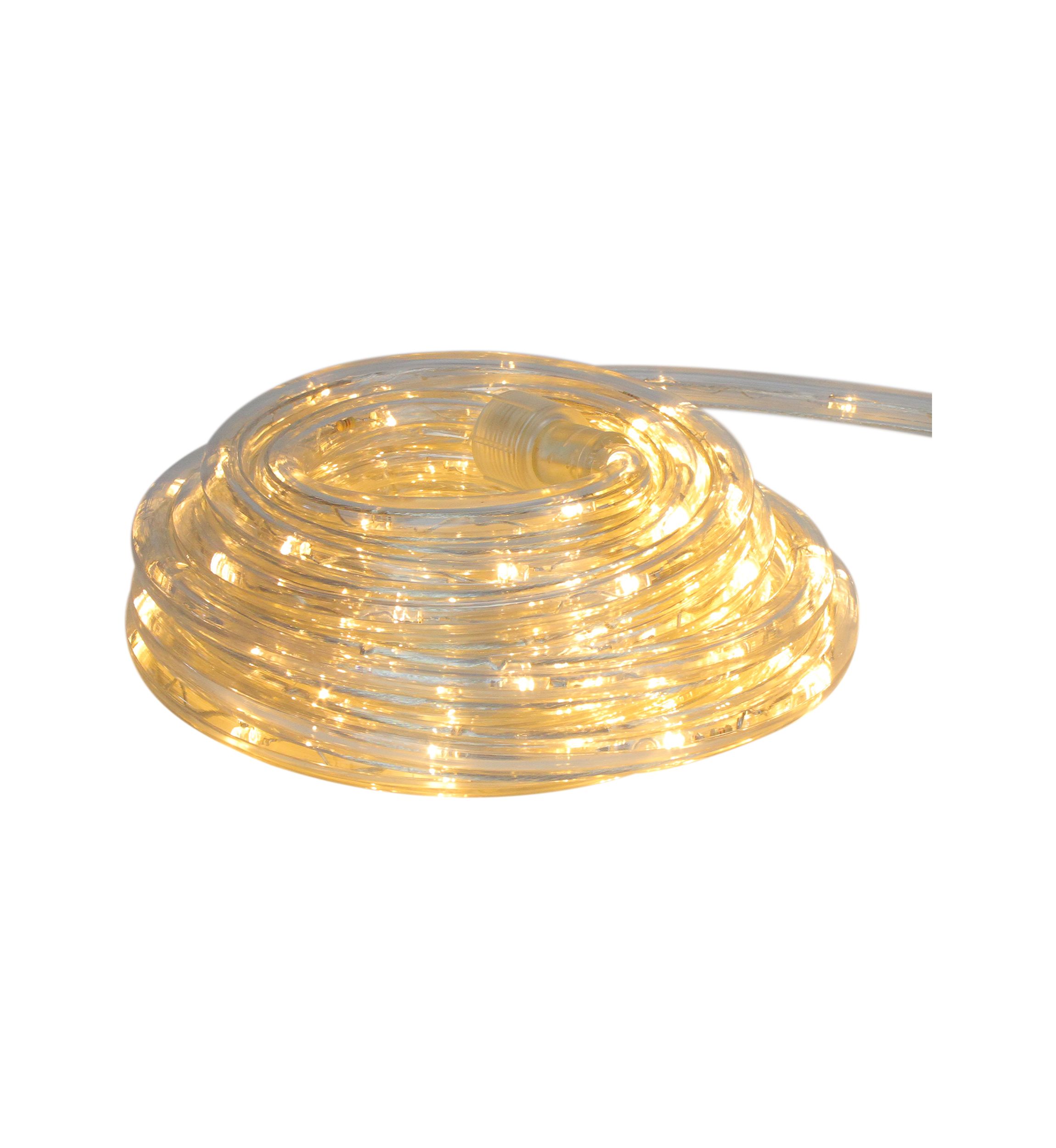 Warm White LED Outdoor Flexible Christmas Rope Light Set  18ft