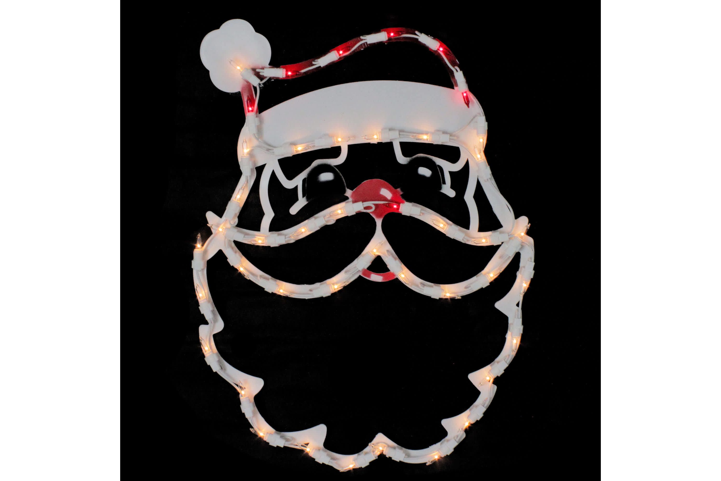 Lighted Santa Claus Christmas Window Silhouette - 17.5 Inch