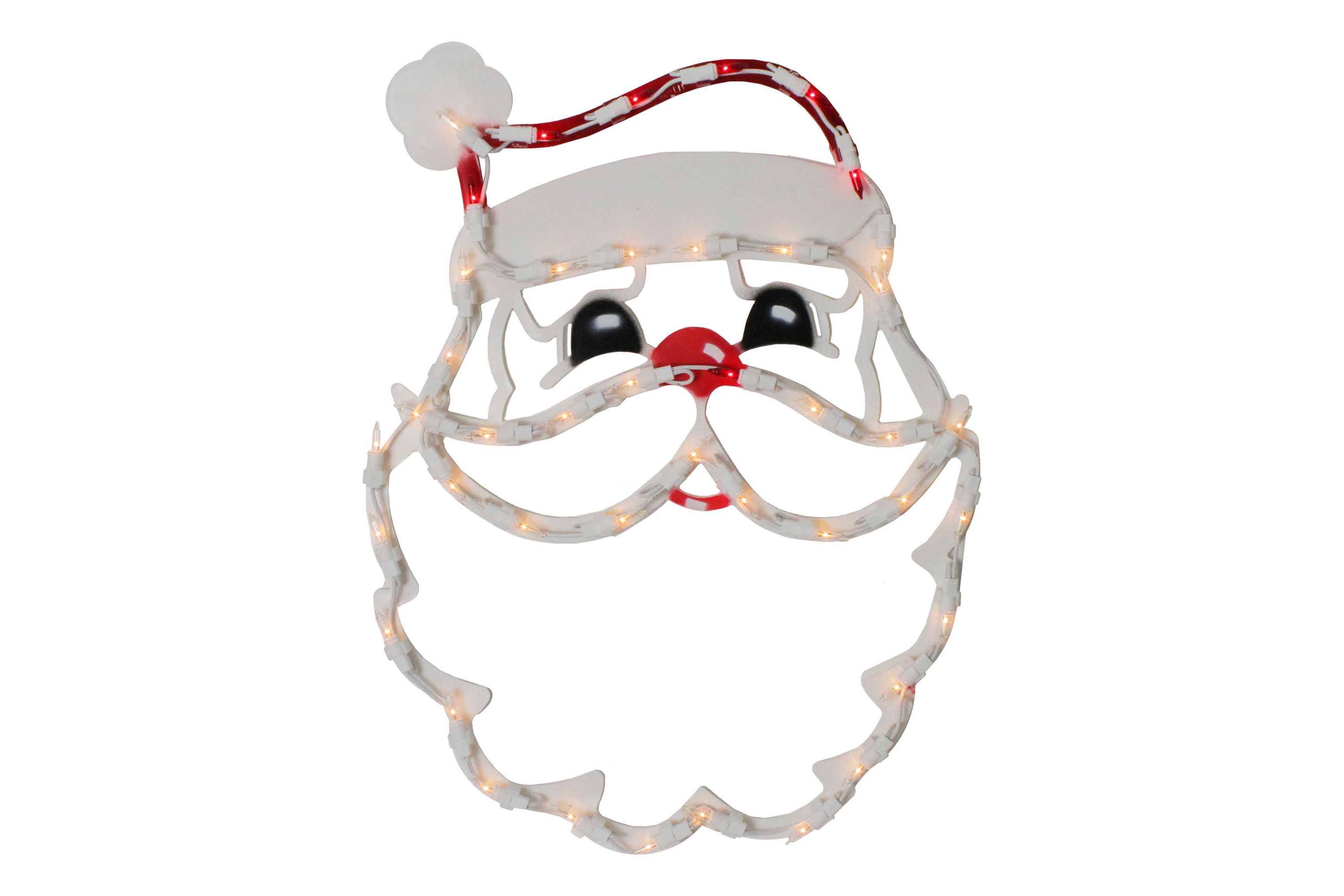 Lighted Santa Claus Christmas Window Silhouette - 17.5 Inch