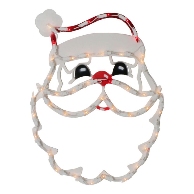 Lighted Santa Claus Christmas Window Silhouette - 17.5 Inch