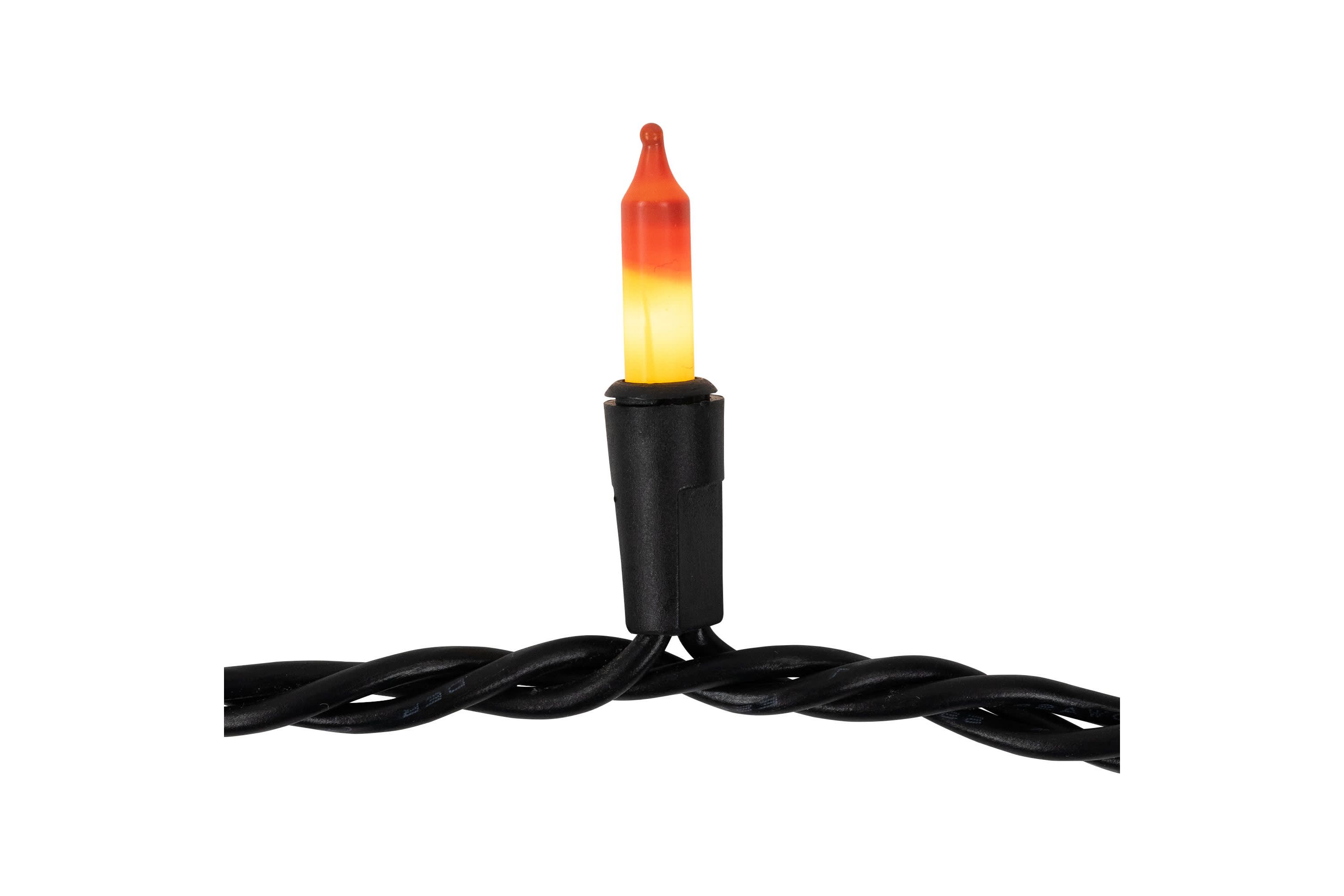 100-Count Candy Corn Halloween String Lights - 20.5 ft Black Wire