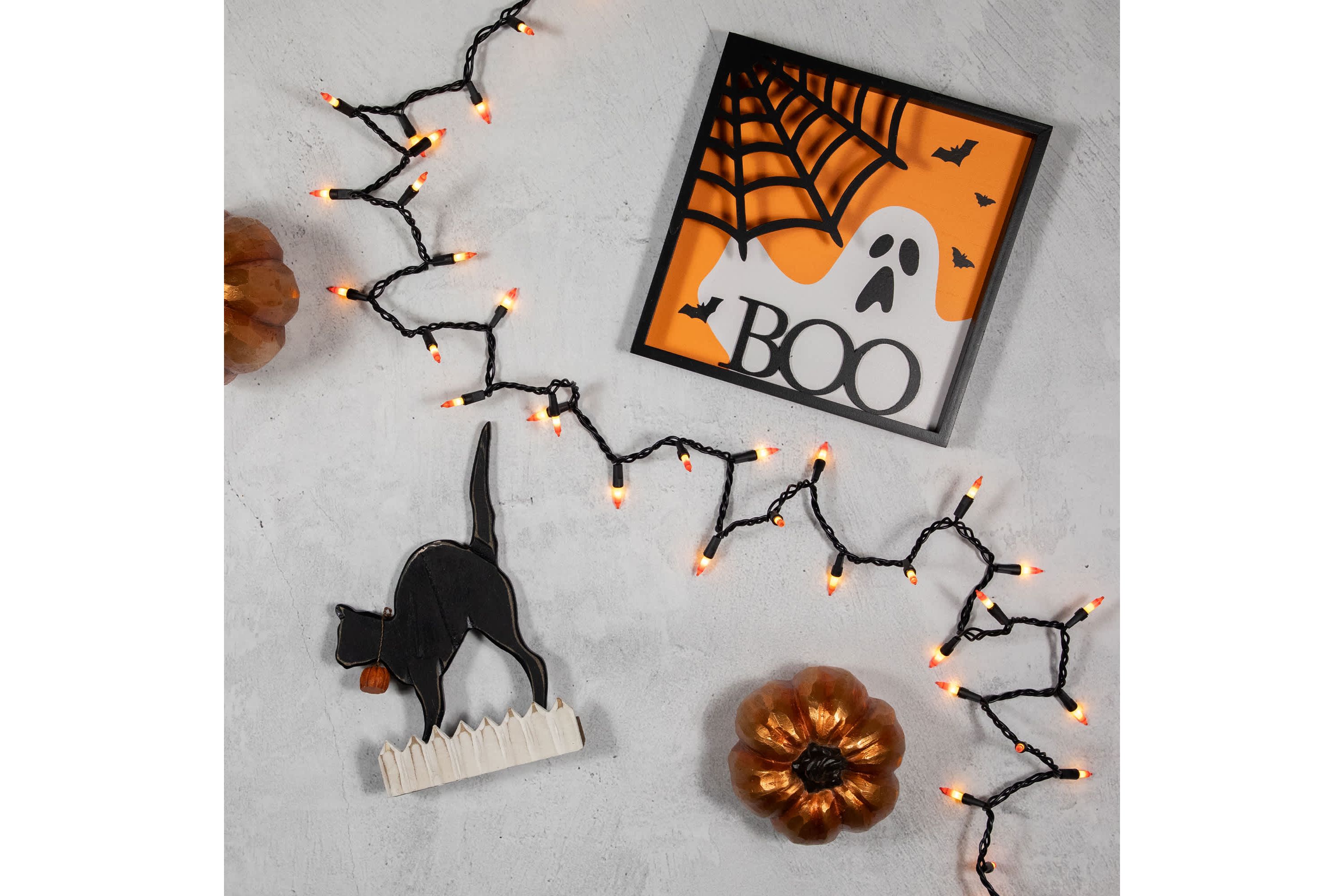 100-Count Candy Corn Halloween String Lights - 20.5 ft Black Wire