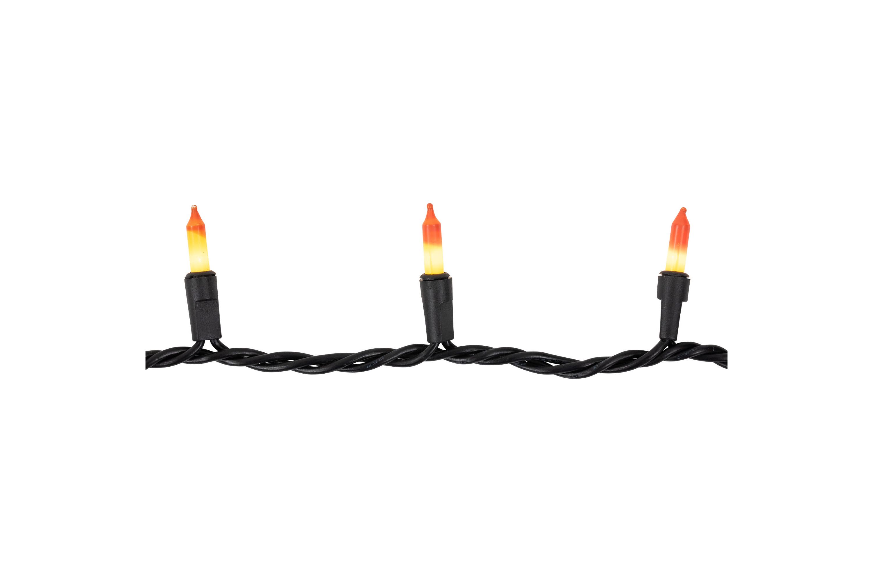 100-Count Candy Corn Halloween String Lights - 20.5 ft Black Wire