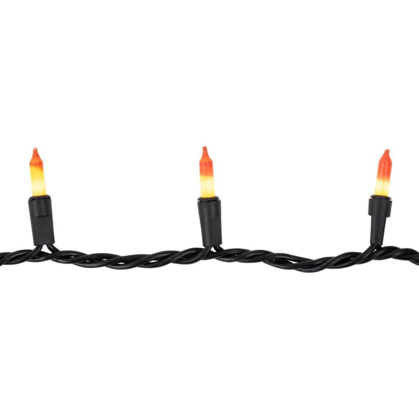 100-Count Candy Corn Halloween String Lights - 20.5 ft Black Wire