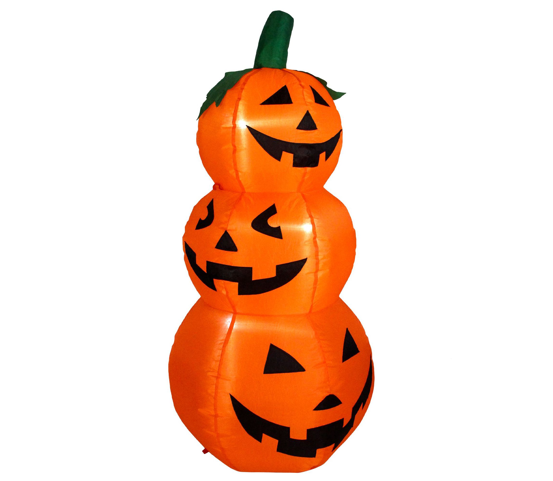 3.5 LED Lighted Inflatable Jack-O-Lantern Trio Halloween Outdoor Yard Decoration