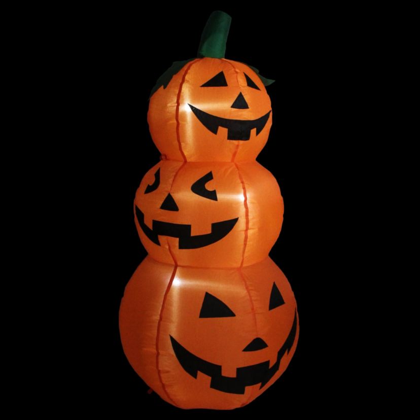 3.5 LED Lighted Inflatable Jack-O-Lantern Trio Halloween Outdoor Yard Decoration