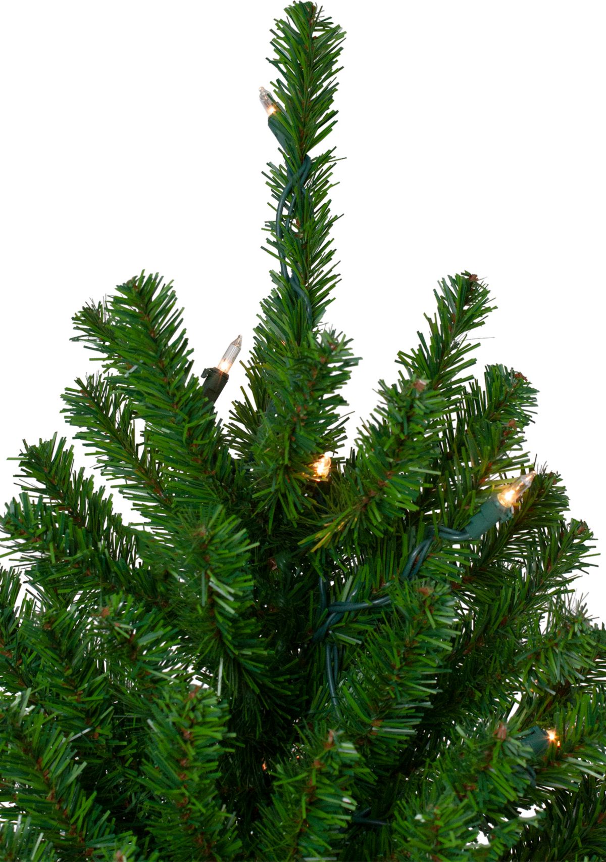 Set of 3 Pre-Lit Slim Alpine Artificial Christmas Trees 6 - Clear Lights