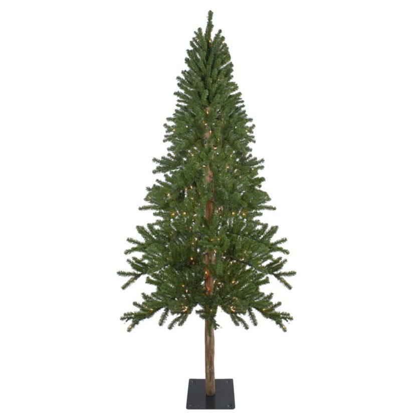 7ft Pre-Lit Medium Alpine Artificial Christmas Tree Clear Lights