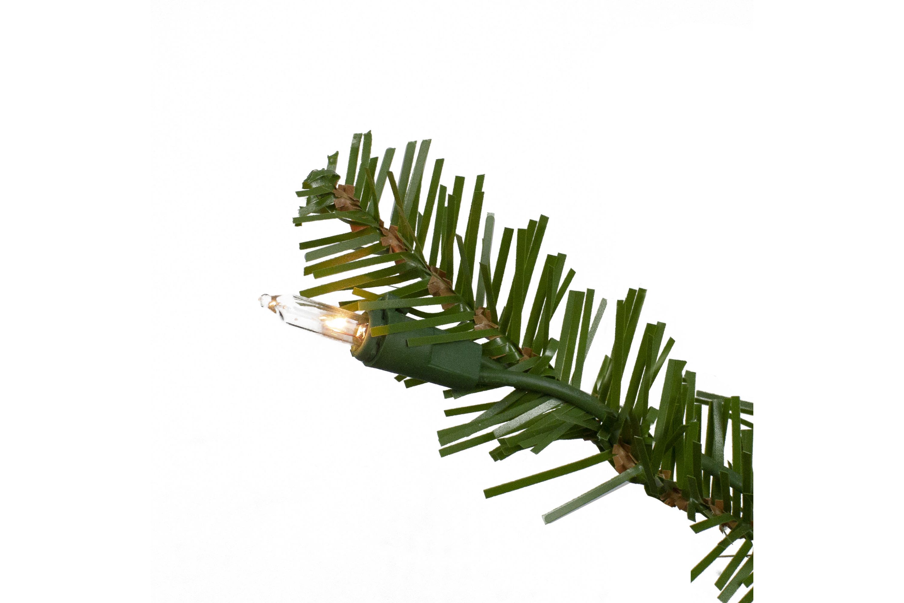 7ft Pre-Lit Medium Alpine Artificial Christmas Tree Clear Lights