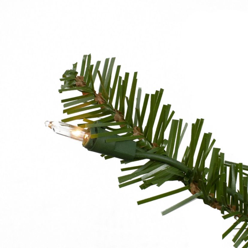 7ft Pre-Lit Medium Alpine Artificial Christmas Tree Clear Lights