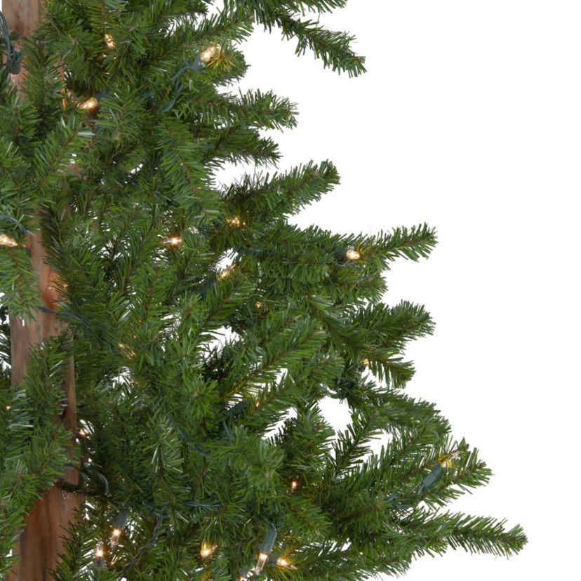 7ft Pre-Lit Medium Alpine Artificial Christmas Tree Clear Lights