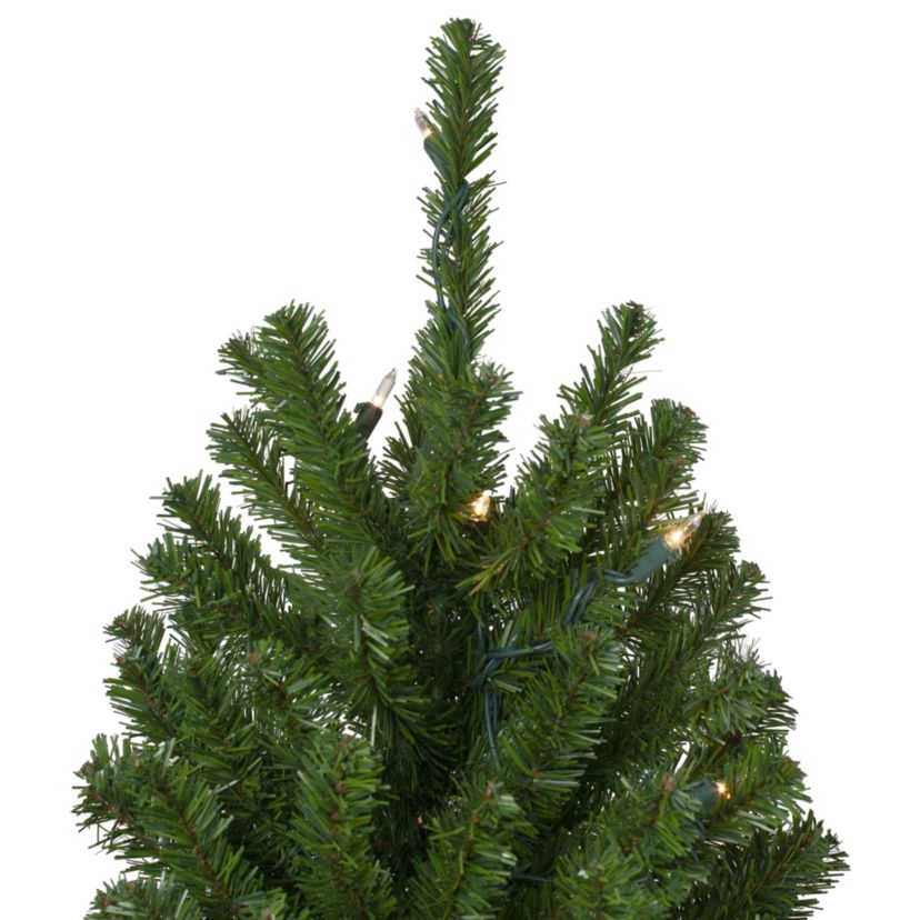 7ft Pre-Lit Medium Alpine Artificial Christmas Tree Clear Lights