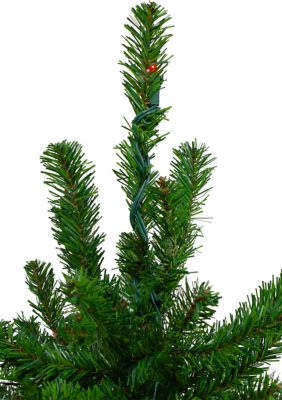 Set of 3 Pre-Lit Slim Alpine Artificial Christmas Trees 5' - Multicolor Lights