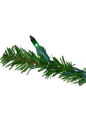 Set of 3 Pre-Lit Slim Alpine Artificial Christmas Trees 5' - Multicolor Lights