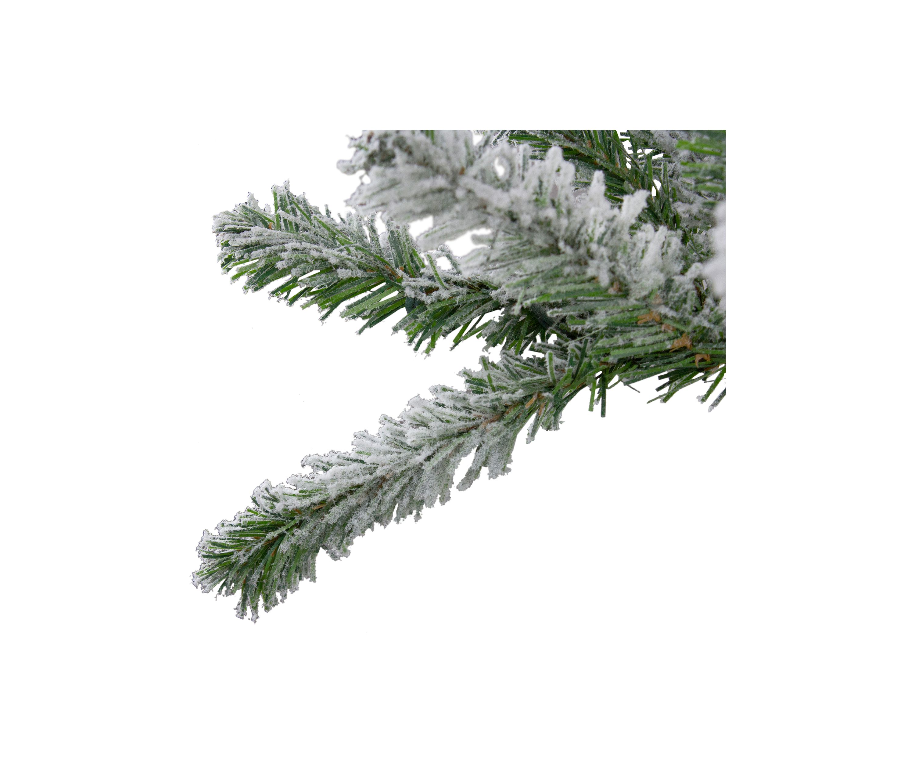 Set of 3 Slim Flocked Alpine Artificial Christmas Trees 6 - Unlit