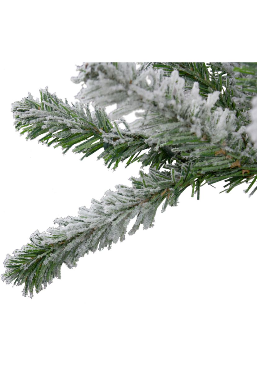 Set of 3 Slim Flocked Alpine Artificial Christmas Trees 6 - Unlit