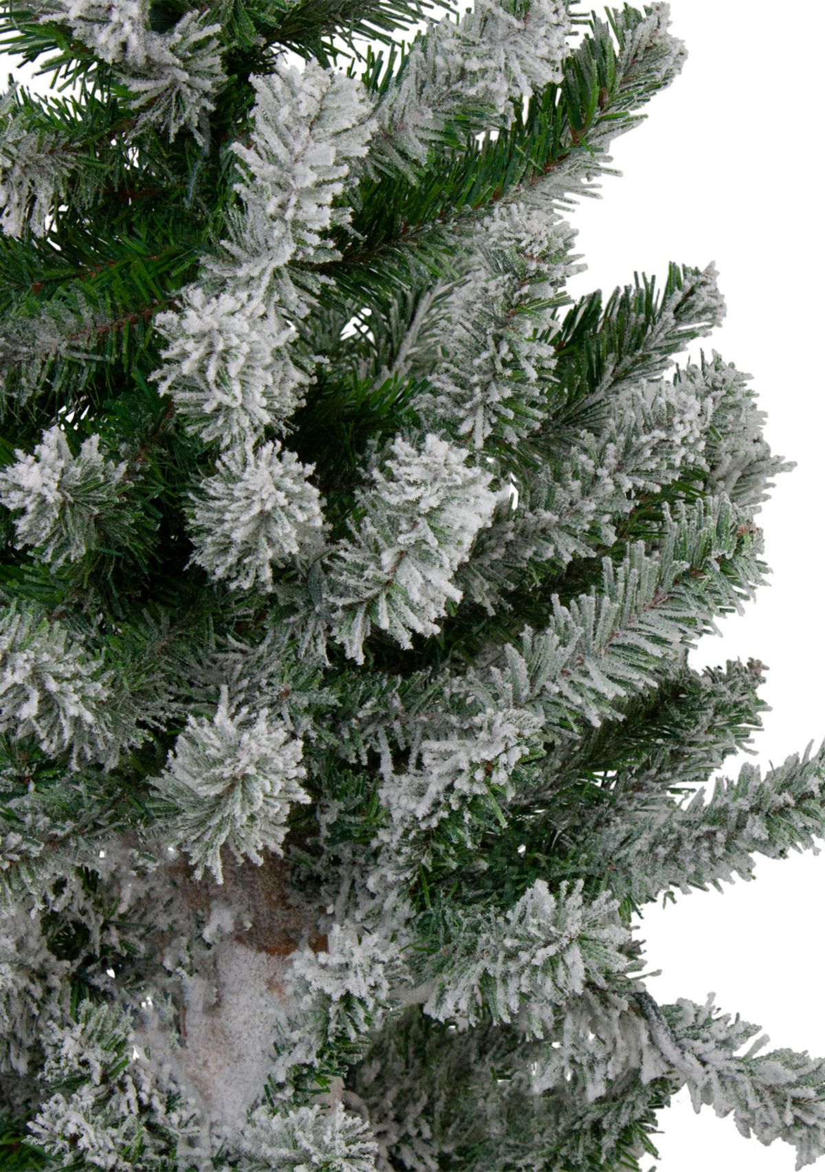 Set of 3 Slim Flocked Alpine Artificial Christmas Trees 6 - Unlit