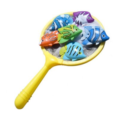 Pool Central 9" Colorful Weighted Fish Catching Water Game, Yellow