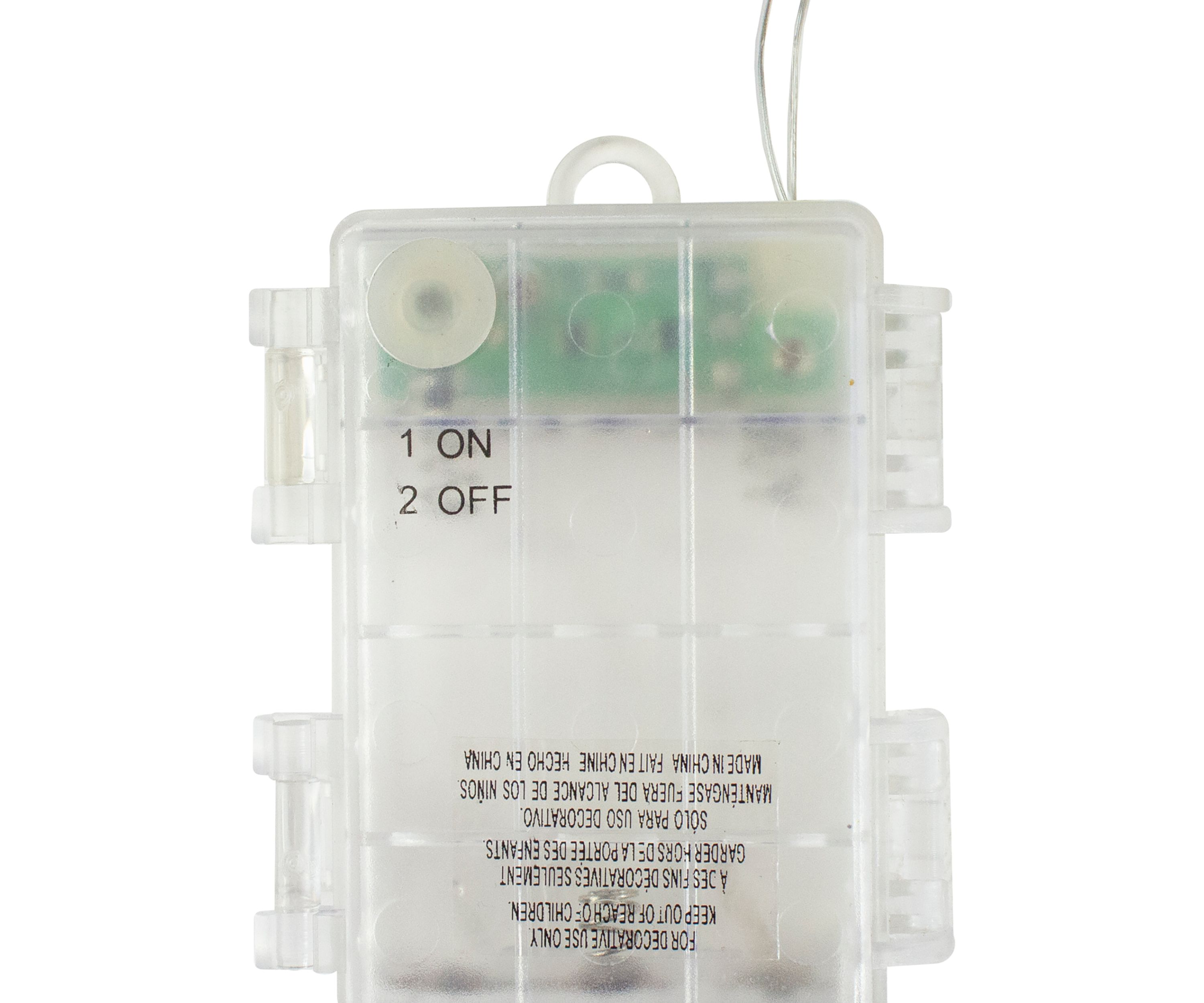 10 Battery Operated White LED Lantern Mini Christmas Lights - 5.75 ft White Wire