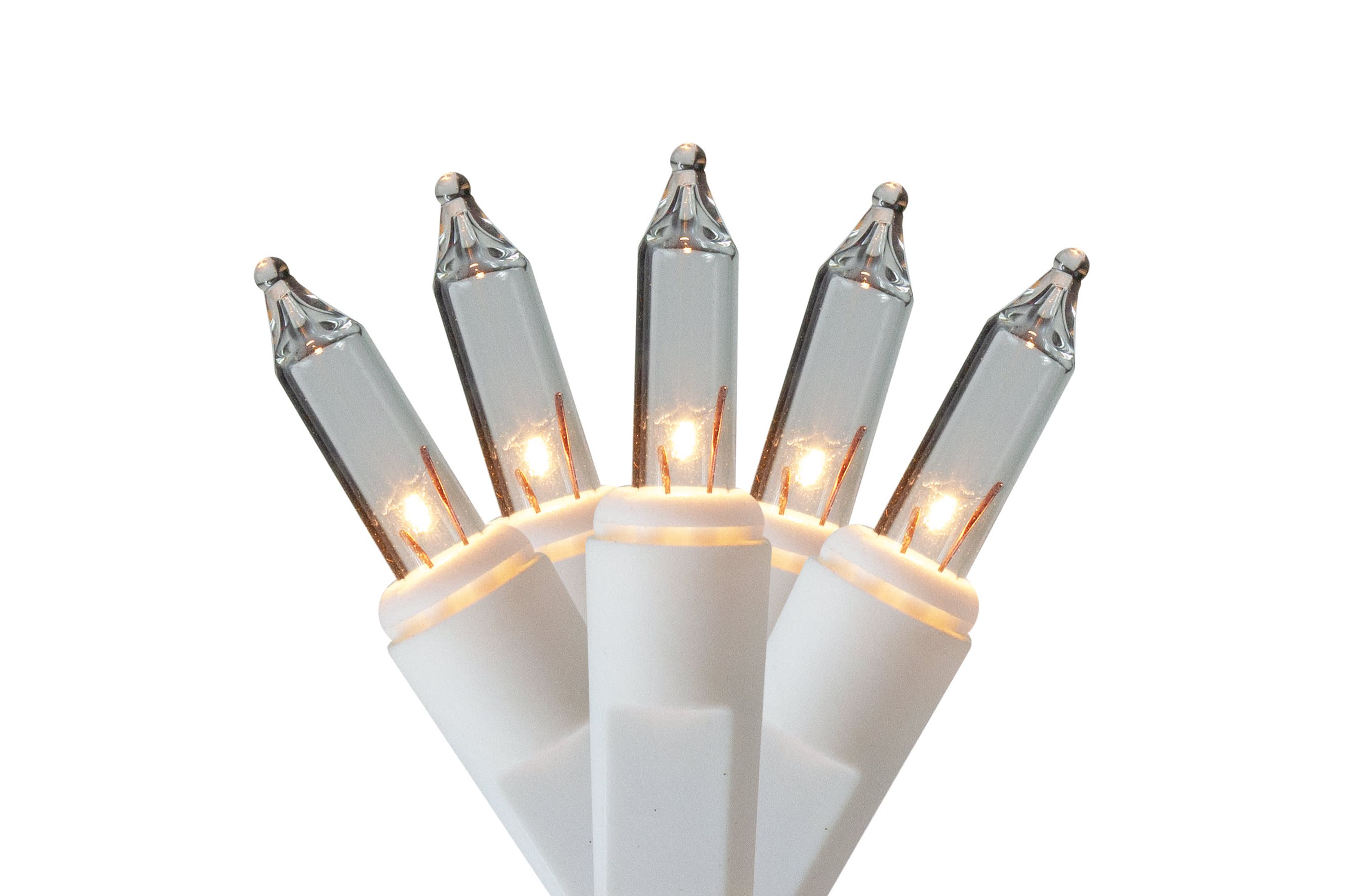 Heavy-Duty Commercial Grade Mini Icicle Christmas Lights - Clear - 18 White Wire - 300ct
