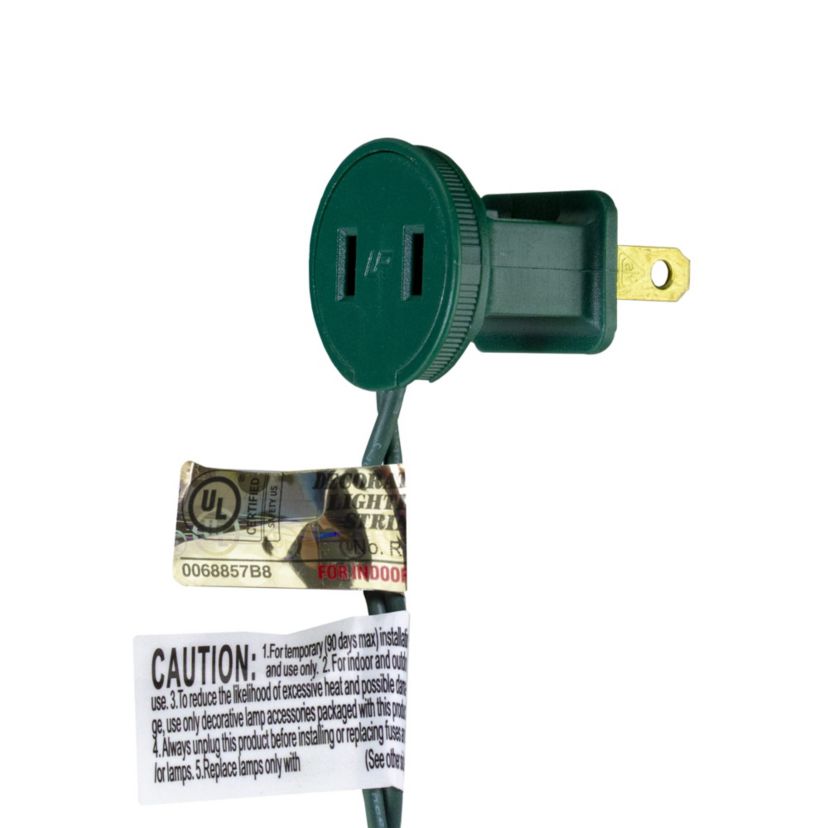 300 Warm White LED Wide Angle Christmas Lights - 74.75 ft Green Wire