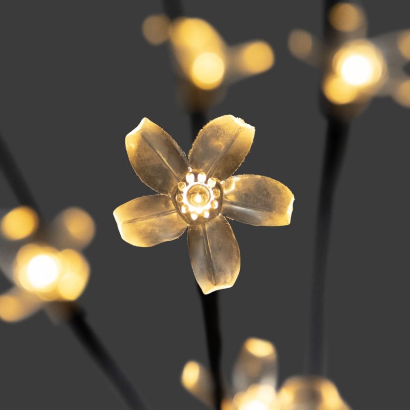 Set of 3 Pre-Lit Cherry Blossom Artificial Tree Branches 2.5 - Warm White LED Lights