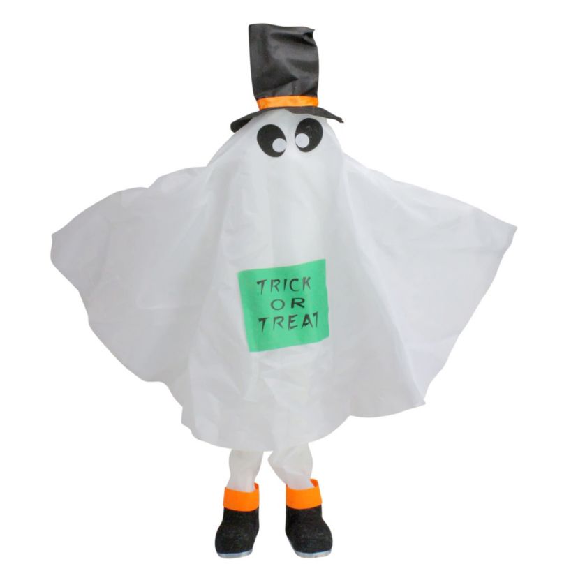 Set of 3 Ghost  Pumpkin and Bat Standing Halloween Kid Figures 36"