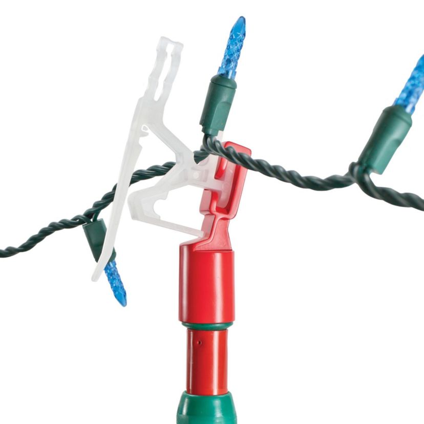 Set of 25 Ladderless Red and Green Light Hanging Kit  11ft