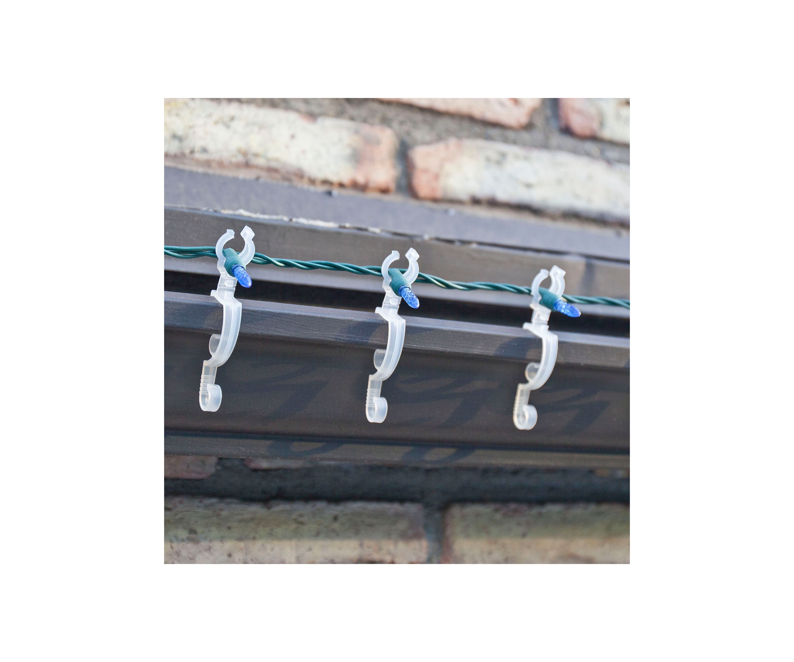 Set of 150 Clear Max Pro Anywhere Christmas Light Clips