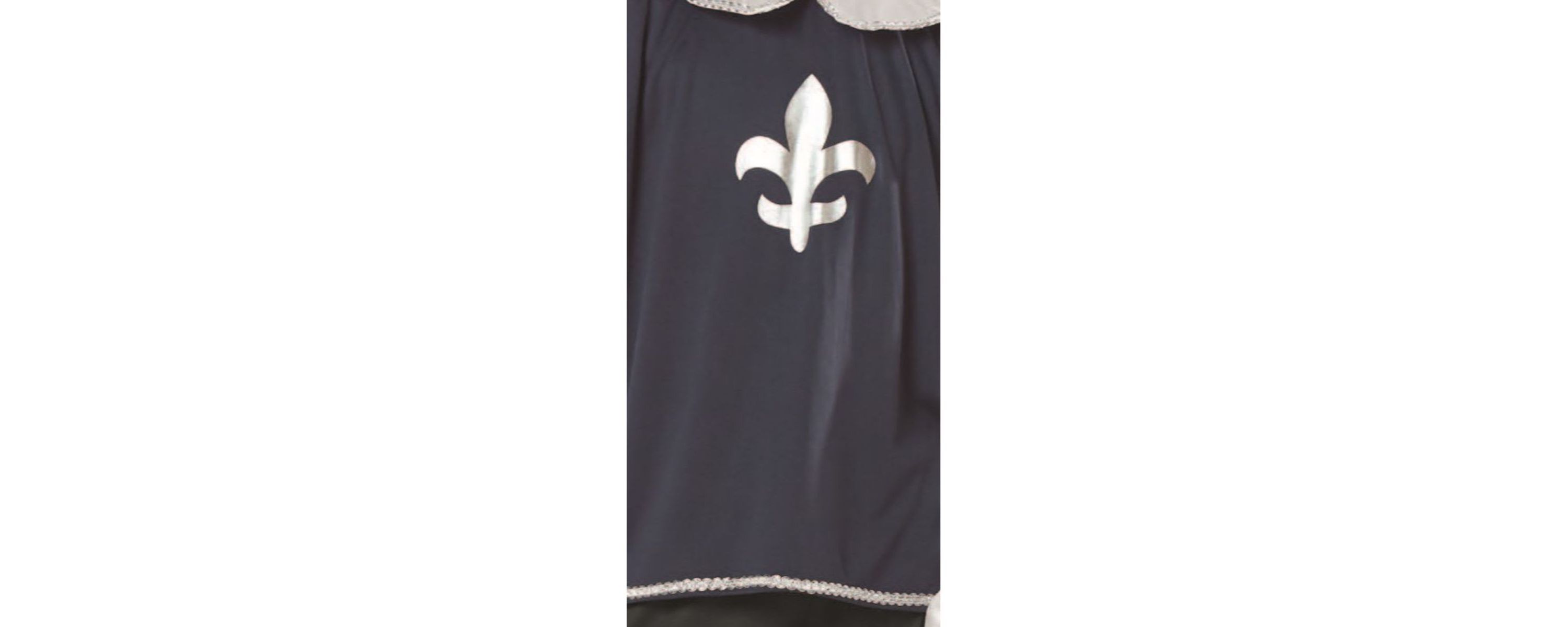 Blue and White Boys Musketeer Halloween Childrens Costume - Ages 7-9 Years