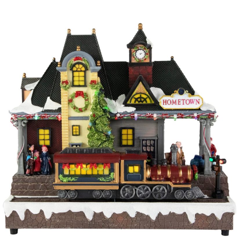 13inch LED lighted and Musical Christmas Train Village Display