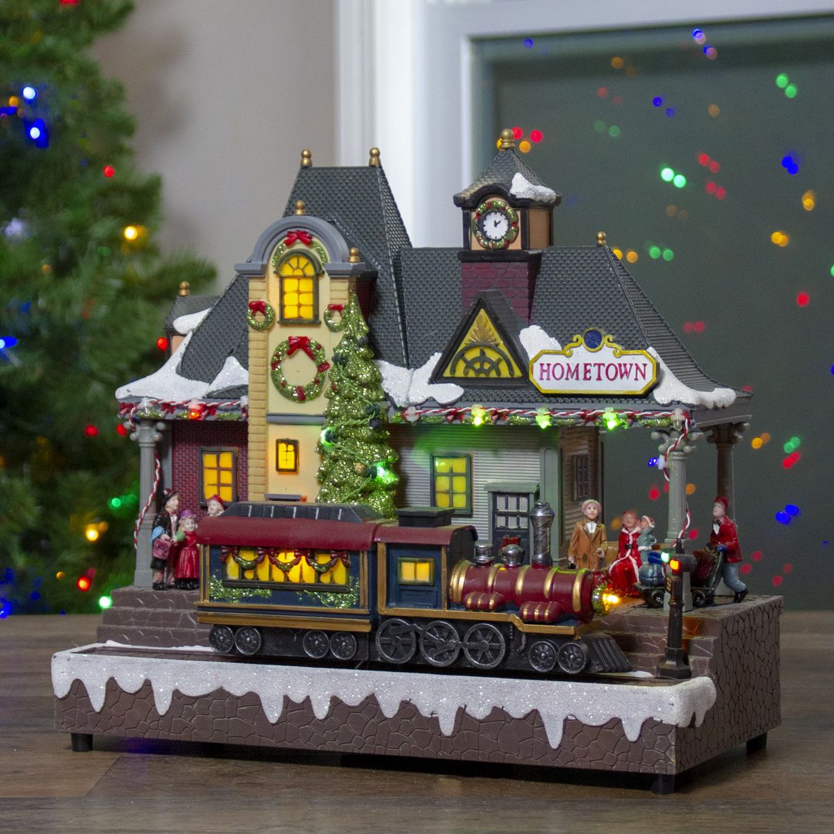 13inch LED lighted and Musical Christmas Train Village Display