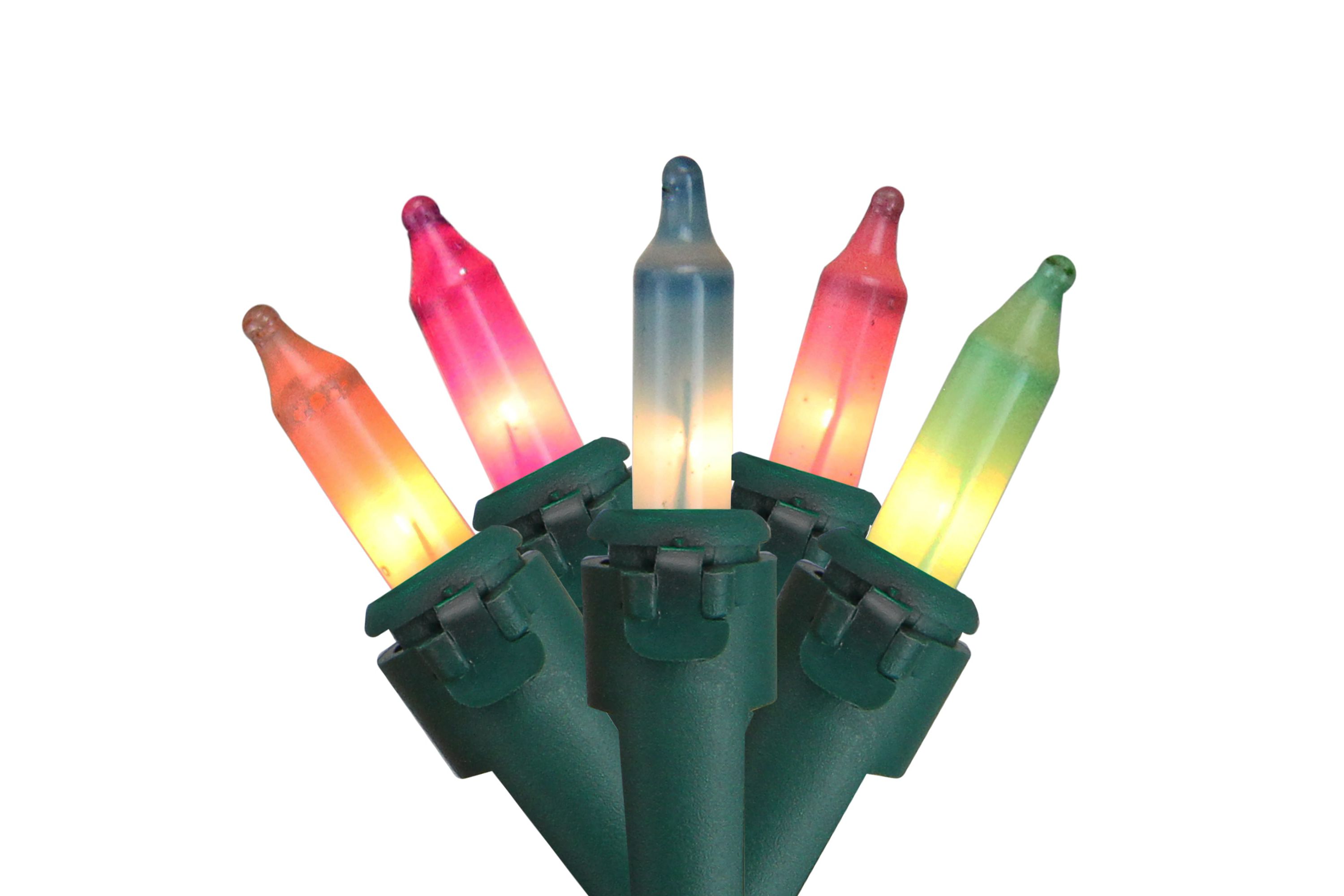 50-Count Pastel Multi-Color Mini Easter Light Set  10ft Green Wire