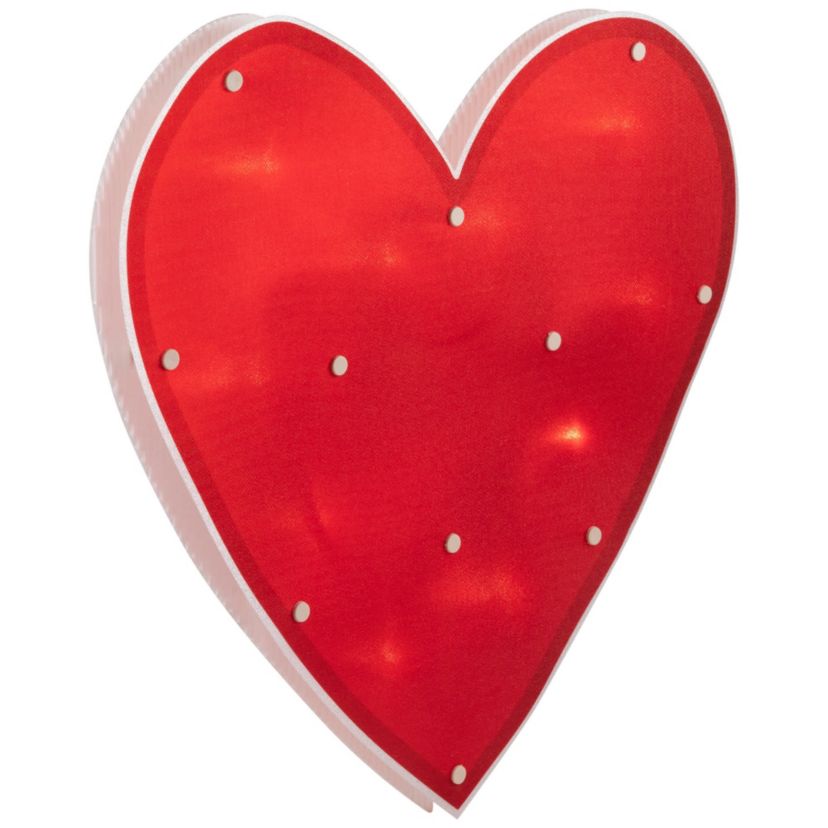 14" Lighted Heart Valentines Day Window Silhouette
