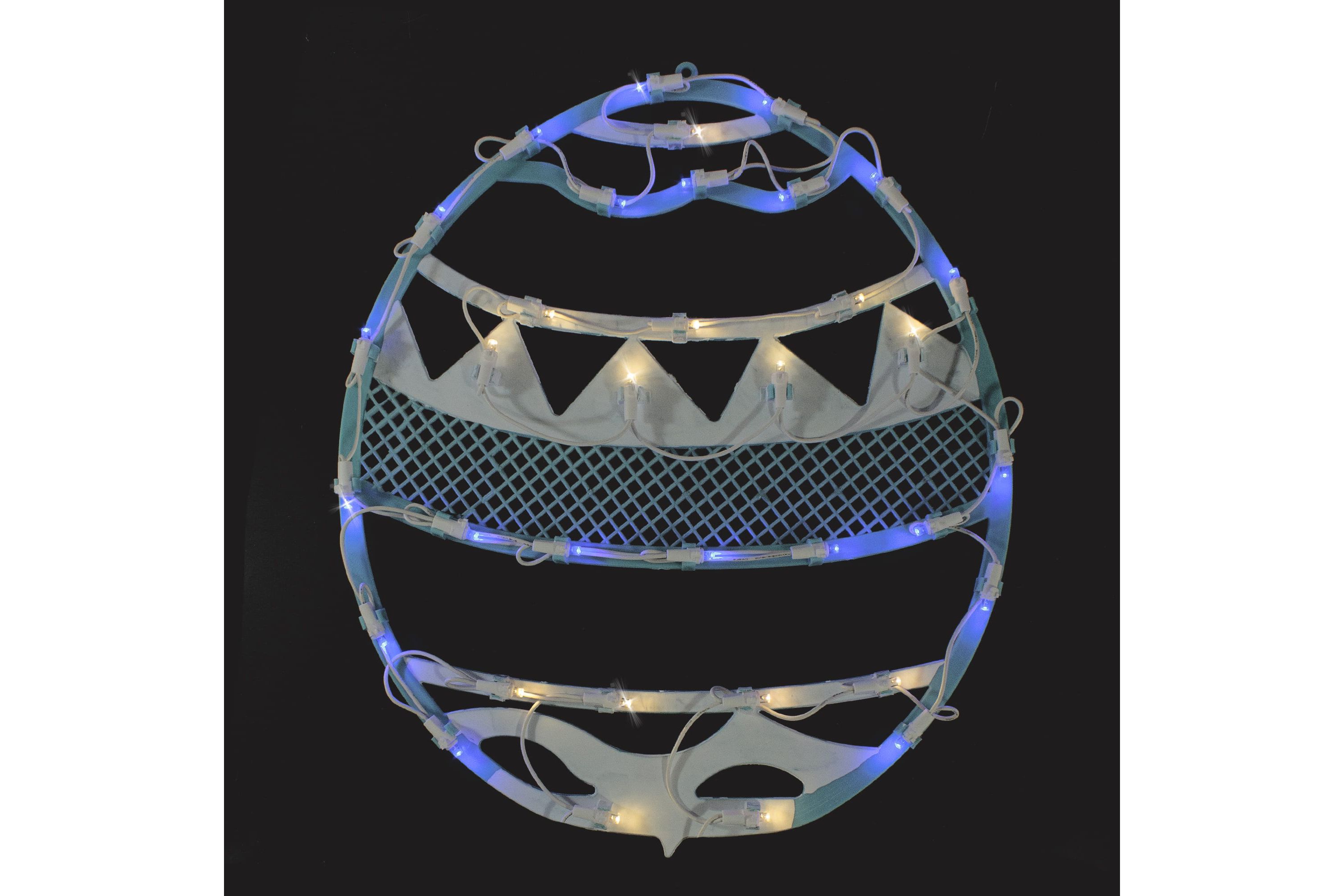 LED Lighted Easter Egg Spring Window Silhouette Decoration - 17"  - Blue