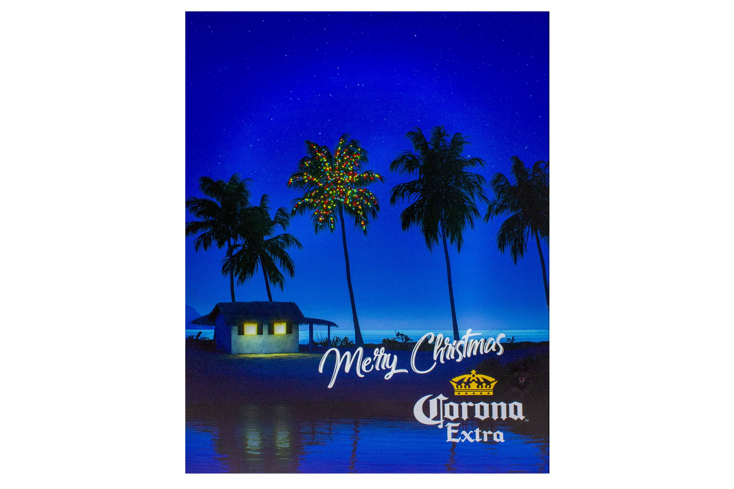 18.75" Motion Activated Musical Lighted Corona Christmas Wall Art