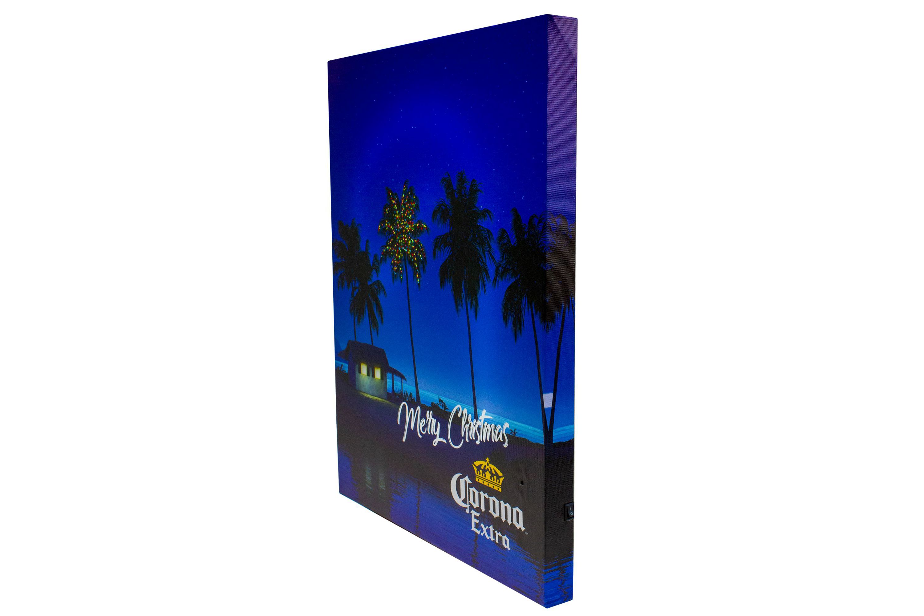 18.75" Motion Activated Musical Lighted Corona Christmas Wall Art