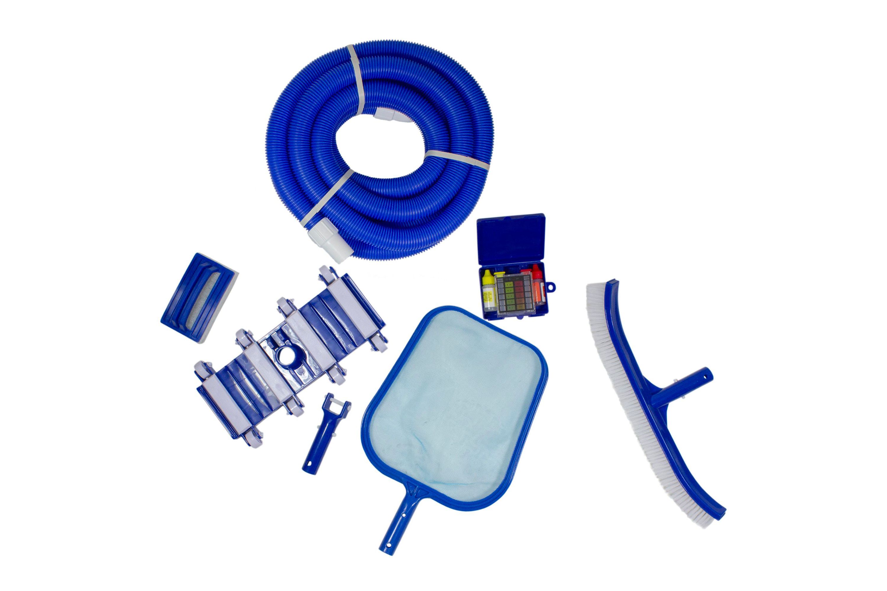 7-Piece Blue Assorted Pool Maintenance Cleaning Kit