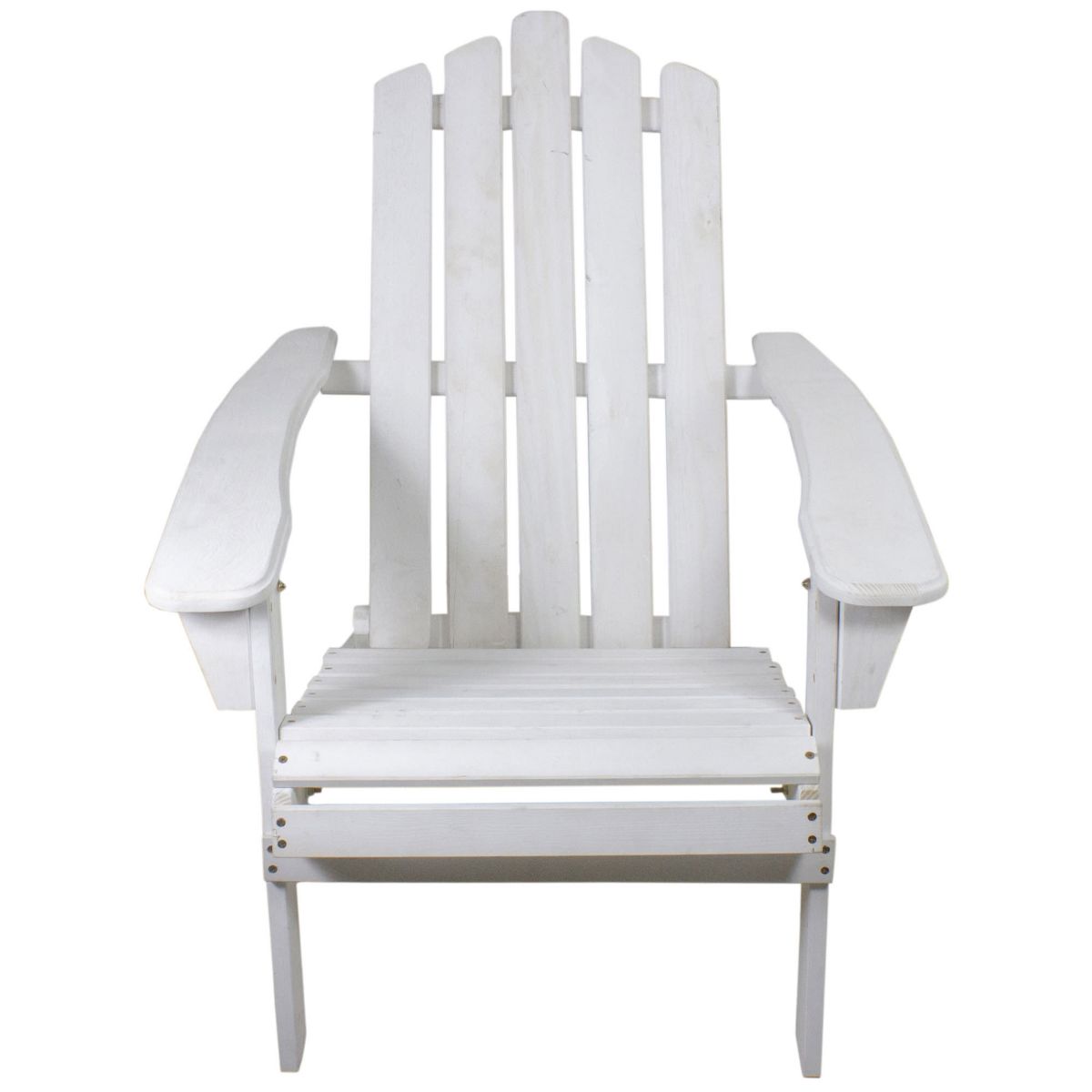 36" White Classic Folding Wooden Adirondack Chair