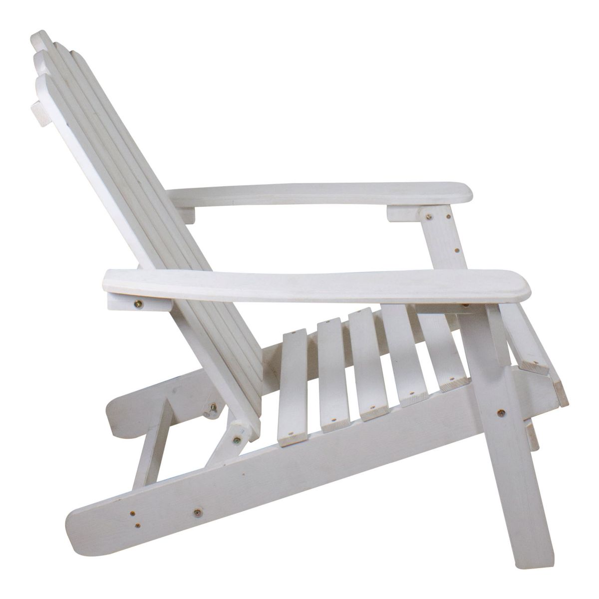 36" White Classic Folding Wooden Adirondack Chair