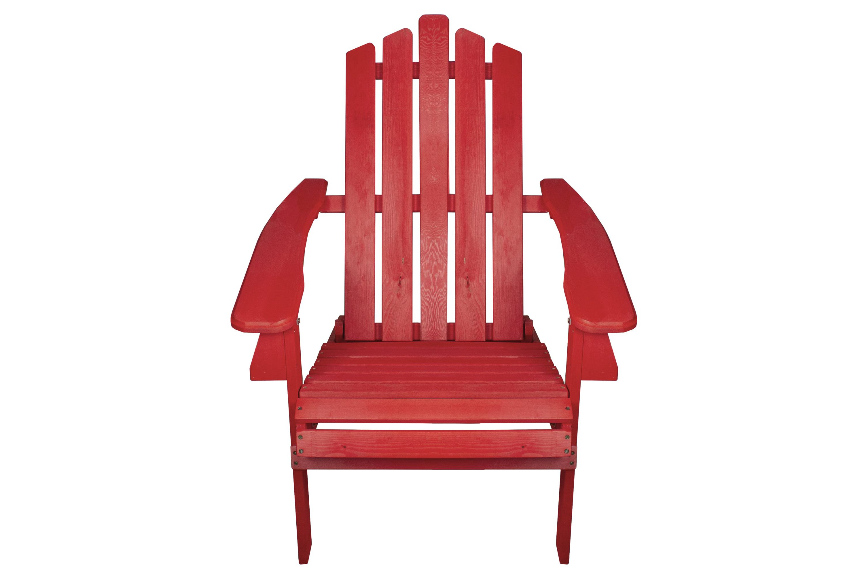 36" Red Classic Folding Wooden Adirondack Chair